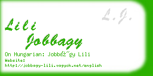 lili jobbagy business card